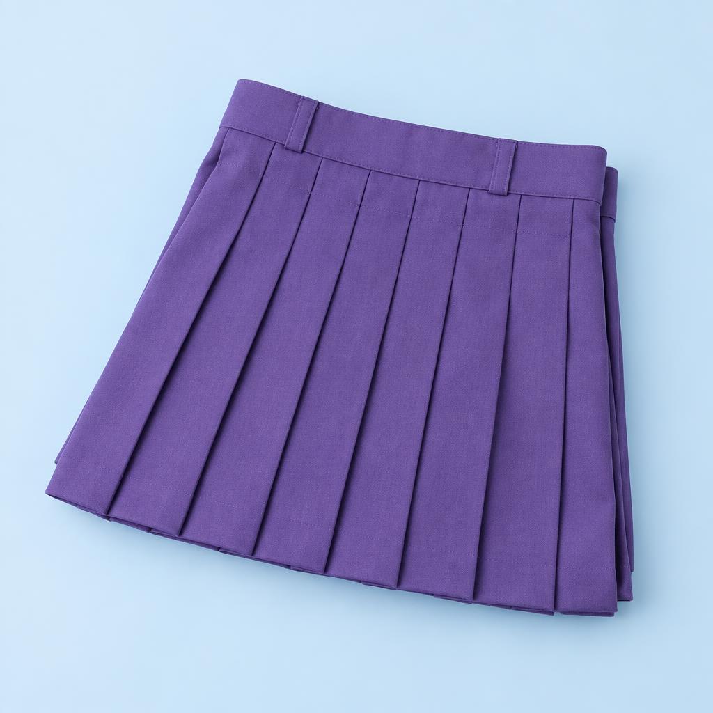 Purple Pleated Skirt